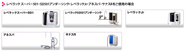 レベラック スーパー501・SD501アンダーシンク・レベラックJr・アネスパ・サナスRをご使用の場合